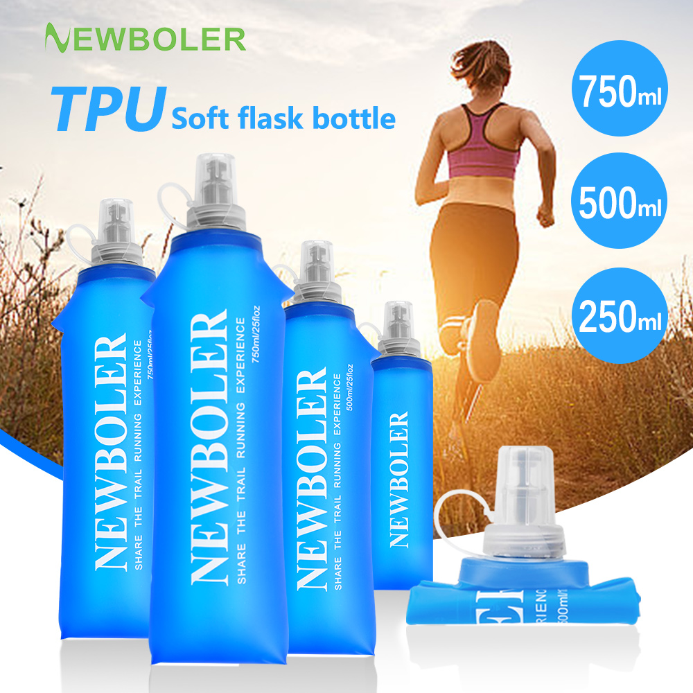Water Bag Collapsible - 750 ミリリットル水ボトル TPU 折りたたみソフトフラスコスポーツウォーターボトルウォーターバッグ折りたたみ水ボトルランニングキャンプハイキング