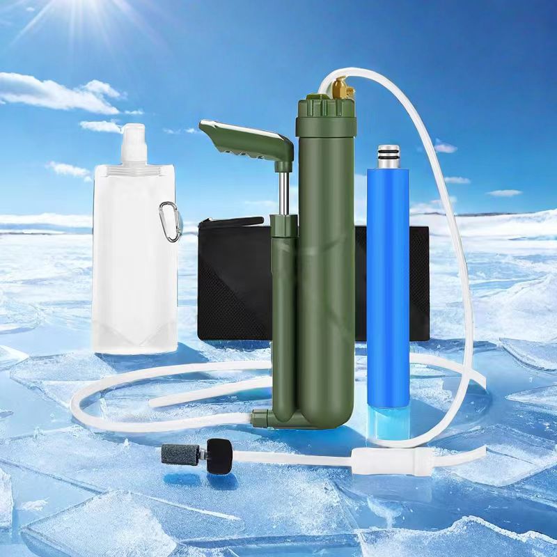Water Purification Straw - フィルター浄水器,逆浸透,屋外緊急サバイバルキット,ハイキング,キャンプ,旅行,手動ポンプ用