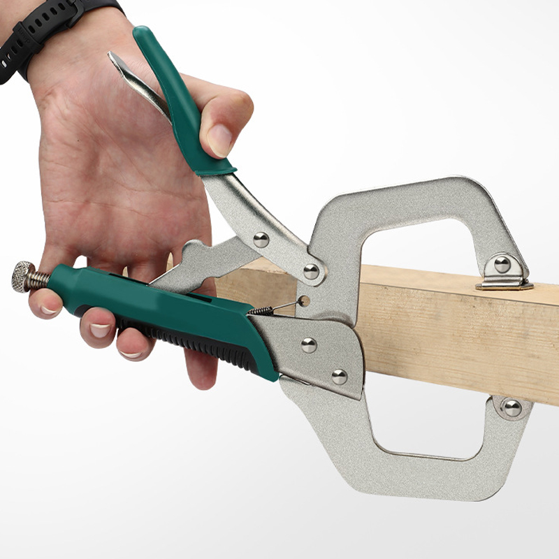 Multi Tool Plier - 多機能ステンレス鋼工業用C型圧力プライヤー、ヘビーデューティー調整可能クランプツール、11インチ木工固定用
