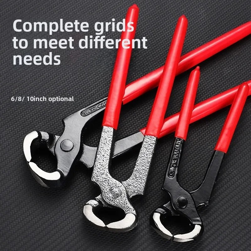 Multi Tool Plier - 多機能ウォールナットプライヤー、釘抜き、エンドカッティングプライヤー、木工用ステープルリムーバー、靴修理、バイク修理用ハンドツール