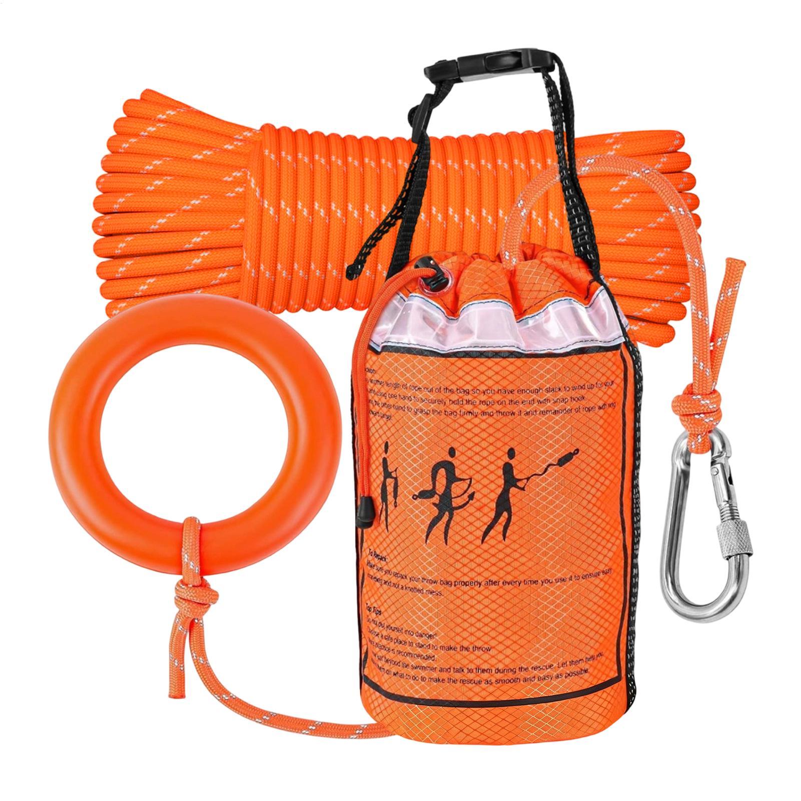 Rescue Rope Throw - 15 ボートフローティングレスキュースローバッグキット救命ライン付きディンギーマリンボートヨットセーリング浮力投げ可能なロープ用