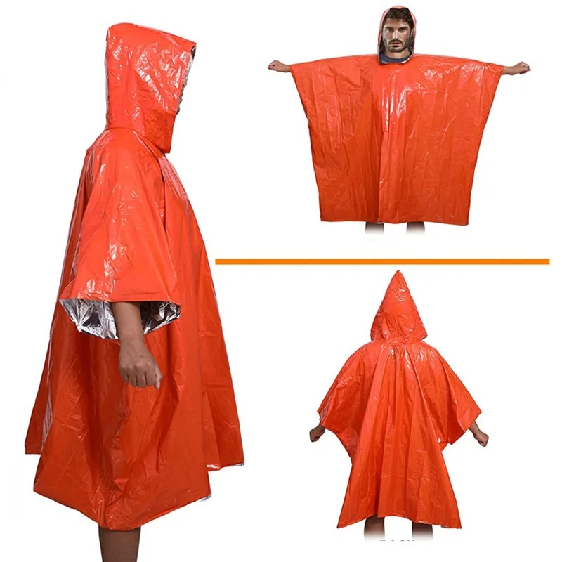 キャンプ用レインコート 防水 サバイバル 緊急 アウトドア  - Survival Blanket Reflective のレビューと価格