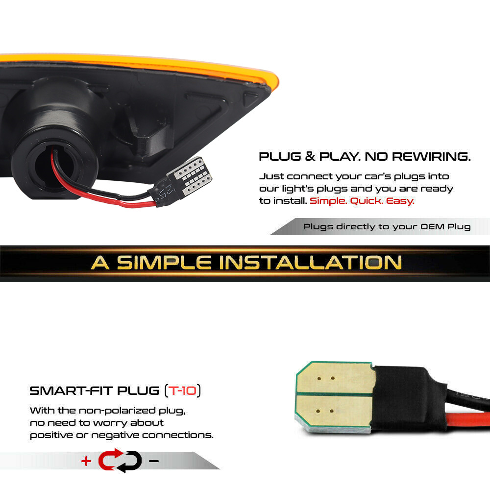 2個入り 車用LEDフロントサイドマーカーターンシグナルライ - Signal Flare Kit のレビューと価格