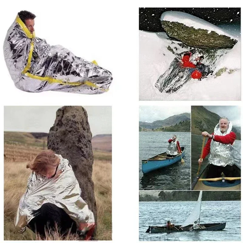 160*210 センチメートル 3 個緊急マイラ熱ブランケッ - Survival Blanket Reflective のレビューと価格