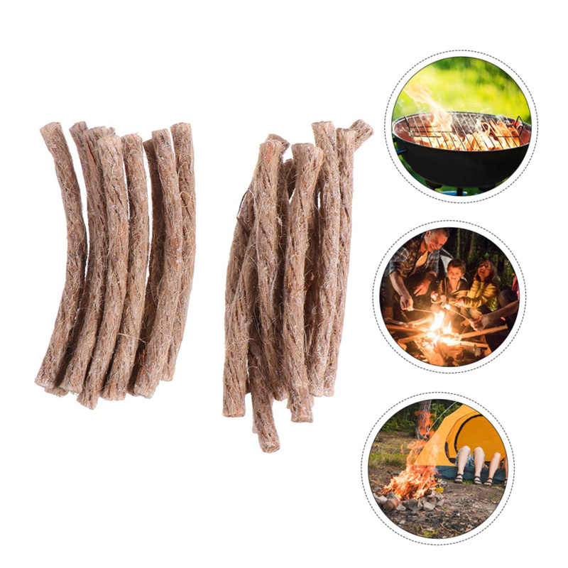 12/24 個サバイバルウィック麻コード持ち運びが簡単キャン - Fire Starting Kit のレビューと価格