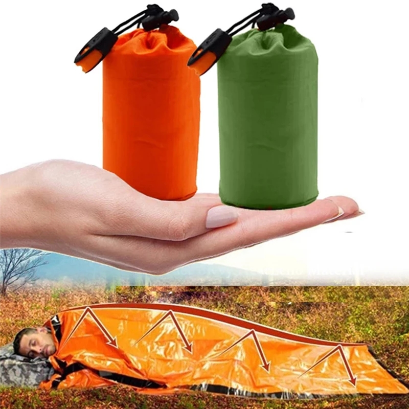 ポータブル防水緊急サバイバル寝袋ハイキングキャンプギアサーマ - Bivy Bag Emergency のレビューと価格