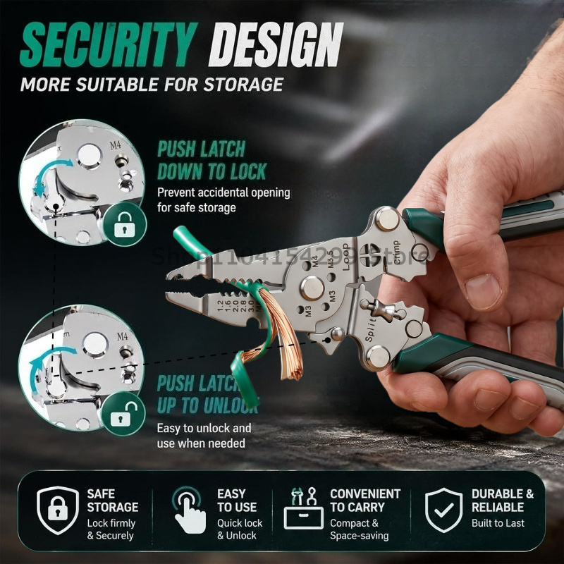 多機能銅線ストリッパー電気技師用ワイヤーケーブルストリッパー - Multi Tool Plier のレビューと価格
