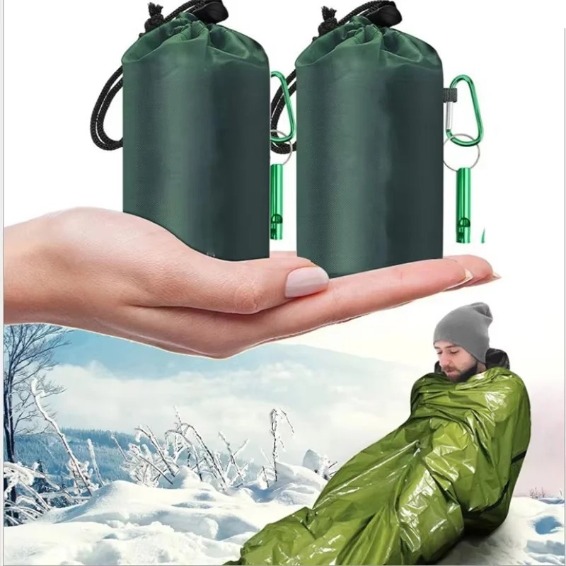 ポータブル防水緊急サバイバル寝袋ハイキングキャンプギアサーマ - Bivy Bag Emergency のレビューと価格