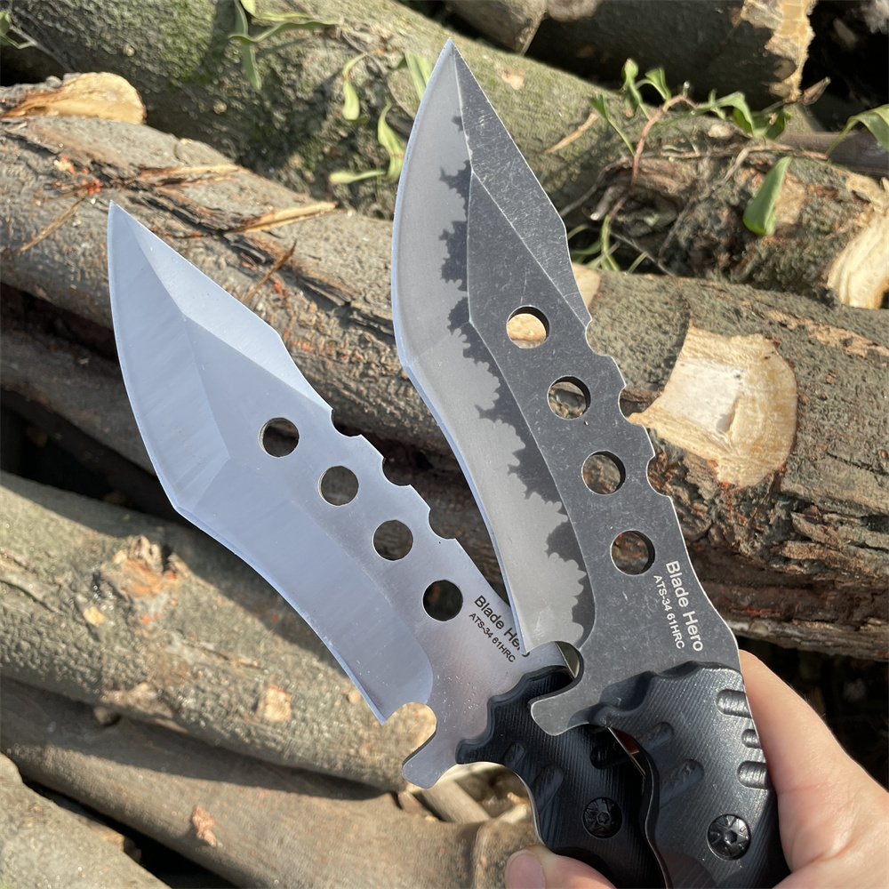 フルタング高品質ATS-34ブレードポケットナイフ、荒野キャ - Bushcraft Knife Fixed のレビューと価格