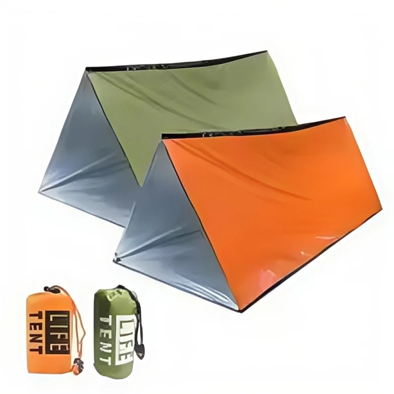 2人用緊急サバイバルシェルター 防水マイラービビーテント 保 - Emergency Mylar Tent のレビューと価格