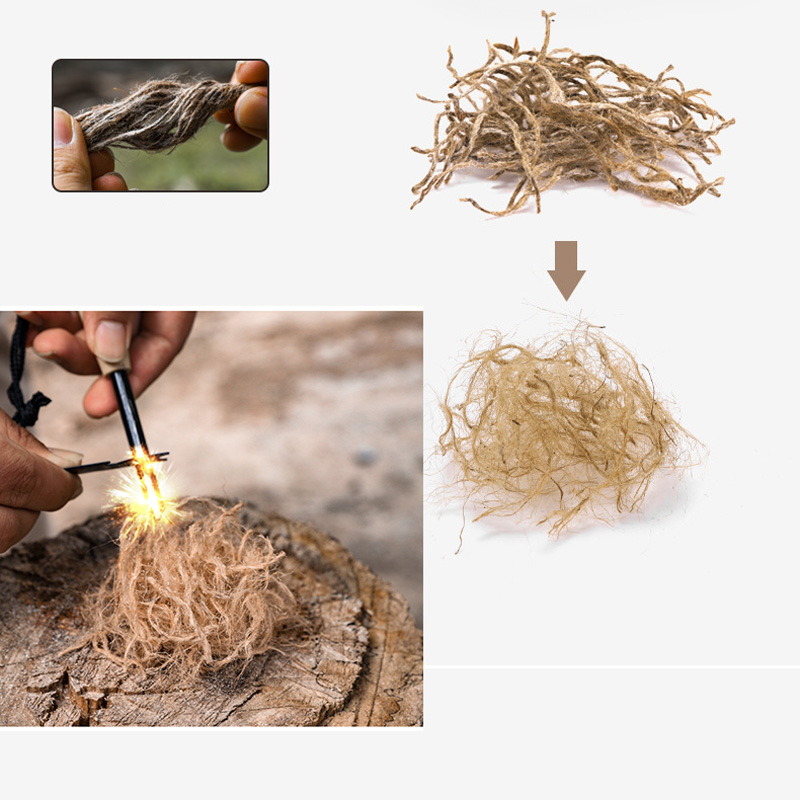 屋外用ミニワックス麻縄ポータブルファイヤースターター、キャン - Fire Starting Kit のレビューと価格