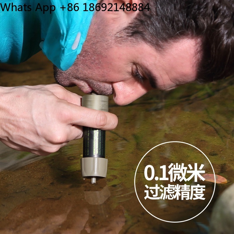 屋外用浄水ストロー重力式浄水バッグポータブルフィルター L6 - Water Purification Straw のレビューと価格