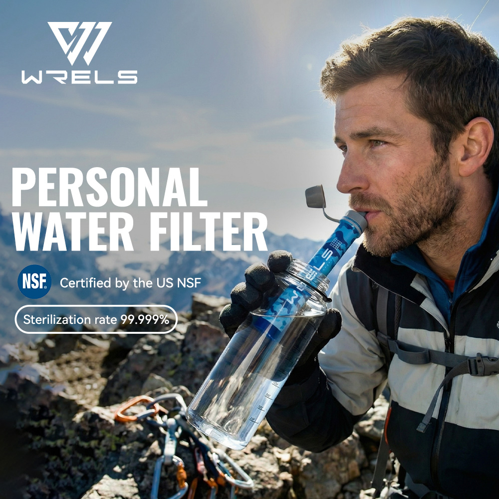 WRELS 屋外ポータブル浄水器セット キャンプ用浄水器 サ - Water Purification Straw のレビューと価格