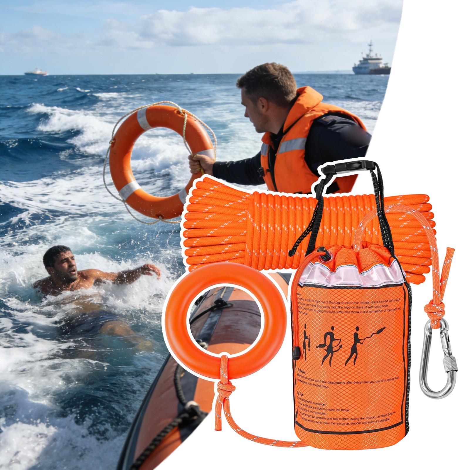 15 ボートフローティングレスキュースローバッグキット救命ラ - Rescue Rope Throw のレビューと価格
